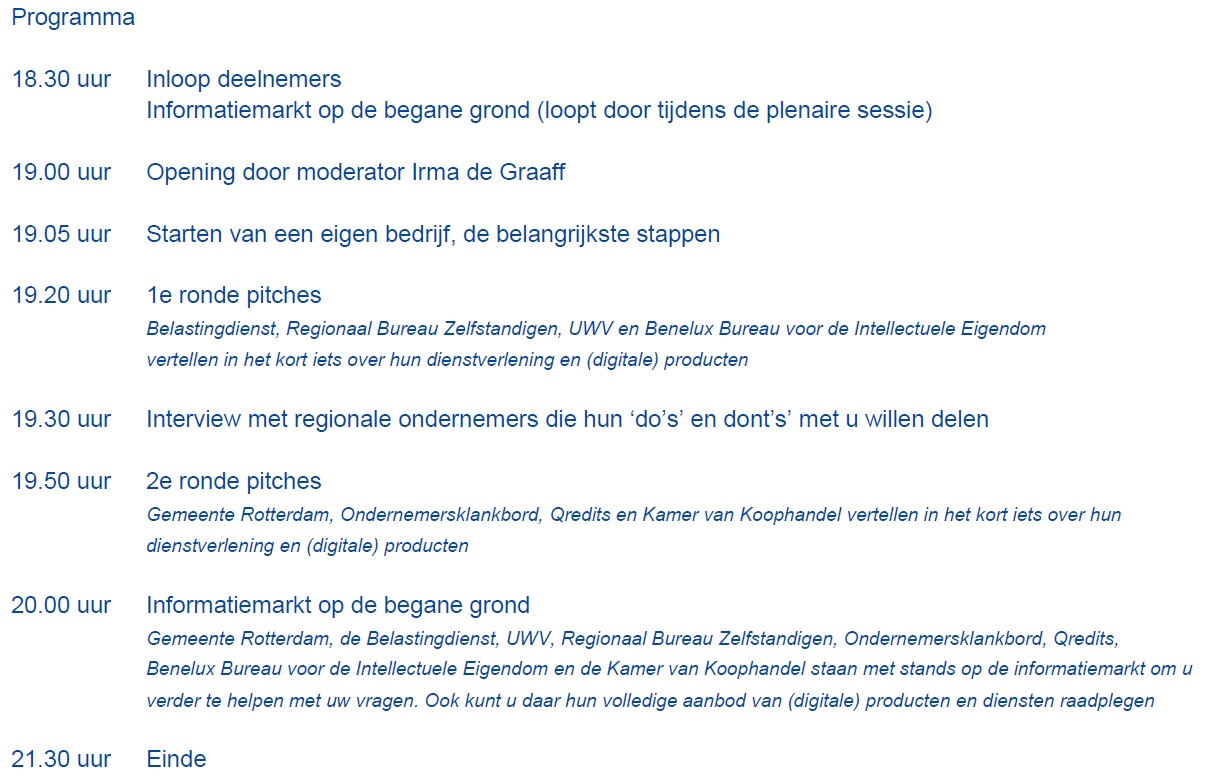 Startersavond Rotterdam Startersavond Rotterdam