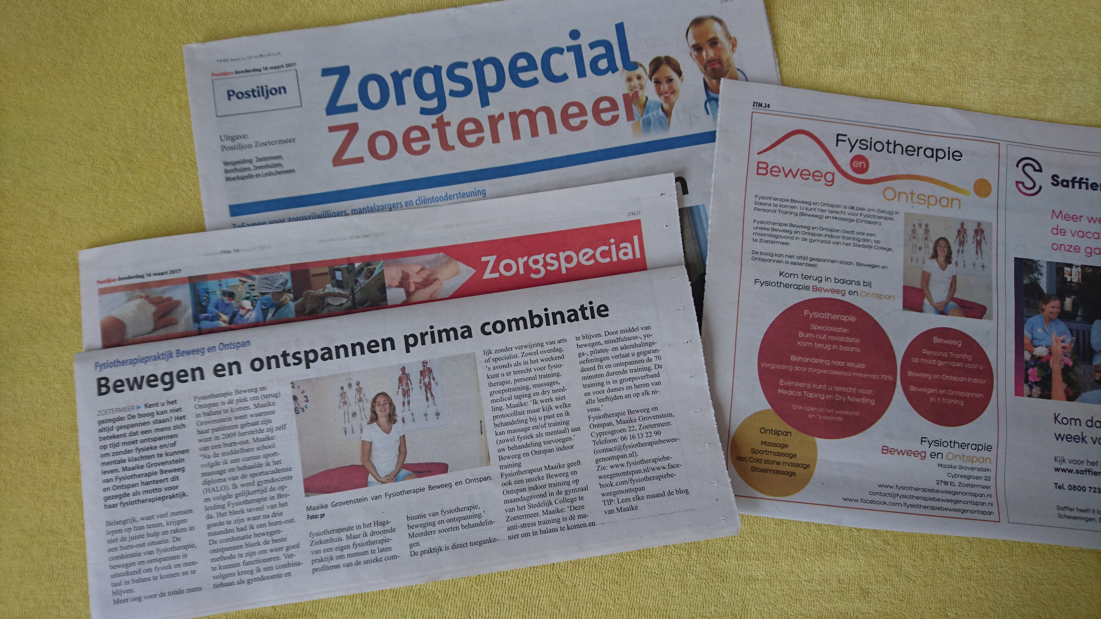 Maart 2017 Zorgspecial Fysiotherapie Zoetermeer Zorgspecial Fysiotherapie Zoetermeer