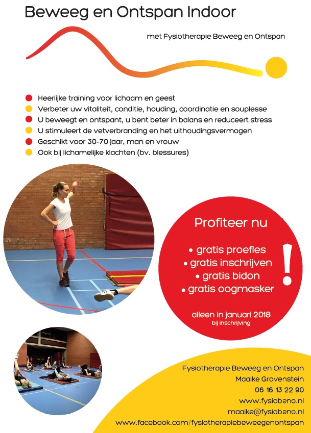 Flyer januari voorzijde Flyer Fysiotherapie Zoetermeer