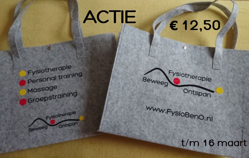Actie tas Tas Fysiotherapie Zoetermeer